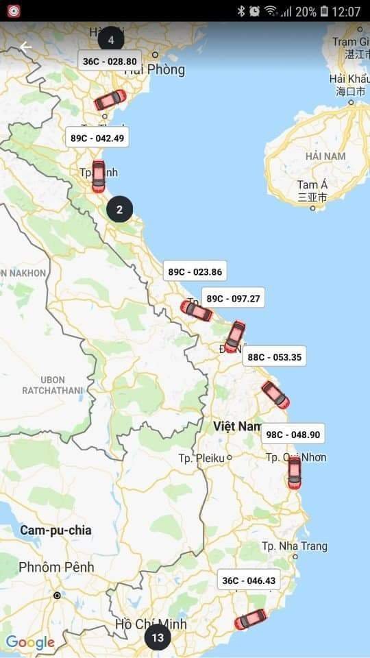 Xe tải của Chành xe Bắc Nam Thái Hùng chạy khắp các tỉnh Nam Trung Bắc 